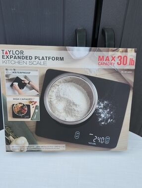 Taylor Expanded Platform Kitchen Scale - Black
